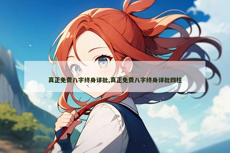 真正免费八字终身详批,真正免费八字终身详批四柱