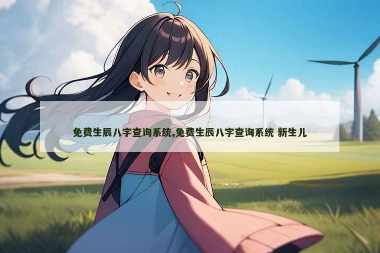 免费生辰八字查询系统,免费生辰八字查询系统 新生儿