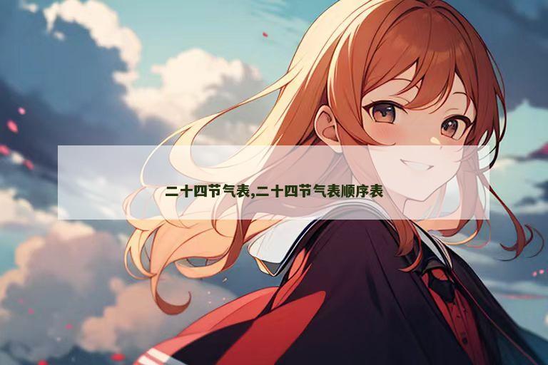 二十四节气表,二十四节气表顺序表